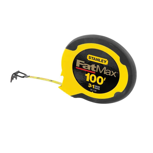 Stanley FatMax - Regla de cinta larga, hoja de 100 pies de largo x 3/8 de ancho, hoja de acero inoxidable Stanley FatMax - Regla de cinta larga, hoja de 100 pies de largo x 3/8 de ancho, hoja de acero inoxidable